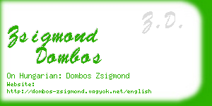 zsigmond dombos business card